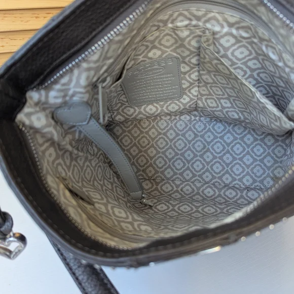 Brighton Black Crossbody Bag with Silver Accents - Picture 8 of 13